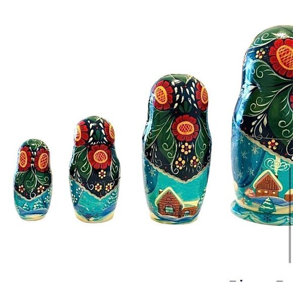 Vintage Hand Painted Nesting Dolls Signed - Picture 11 of 14
